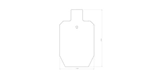 1/2" AR500 / AR550 STATIC 12X20 IPSC (SINGLE HOLE)